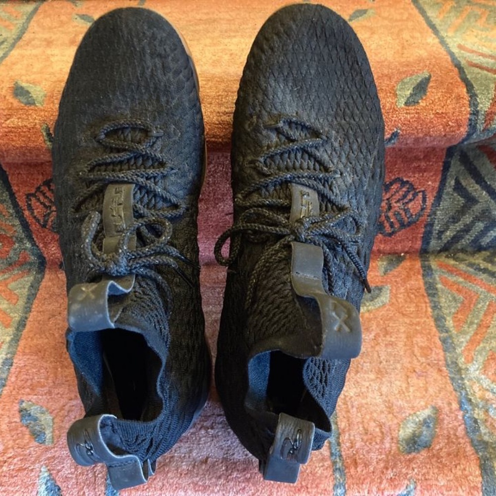 Men's Nike LeBron15 Black Gum Sneakers, Size 14